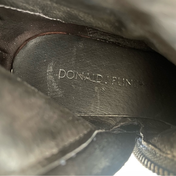 Donald J Pilner Dela Black Vintage Suede Leather Buckle Riding Boots EUC Size 5 - Picture 9 of 11